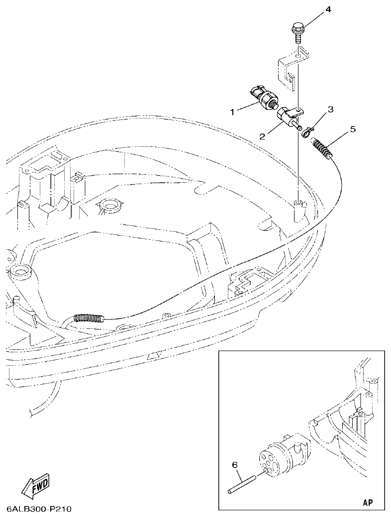 Yamaha F200CET, F225BET, FL200CET, FL225BET ELECTRICAL 5 parts diagram
